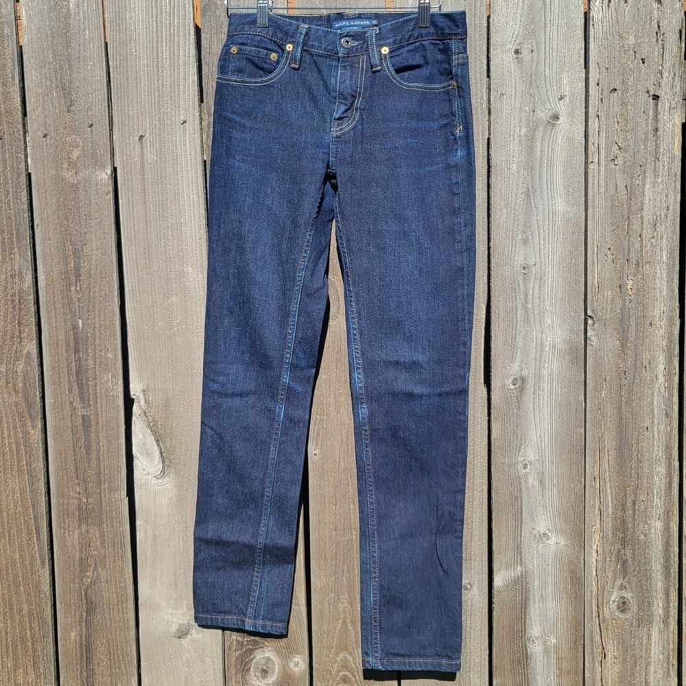 Ralph‎ Lauren Blue Label Thompson 650 Slim Straight Indigo Jeans Womens 26